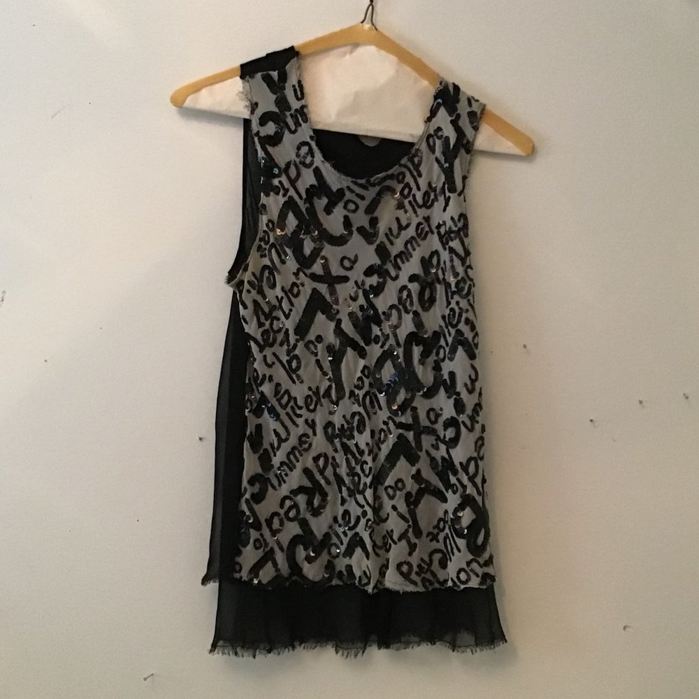 Poleci Sleeveless Top Mesh Back Size Medium